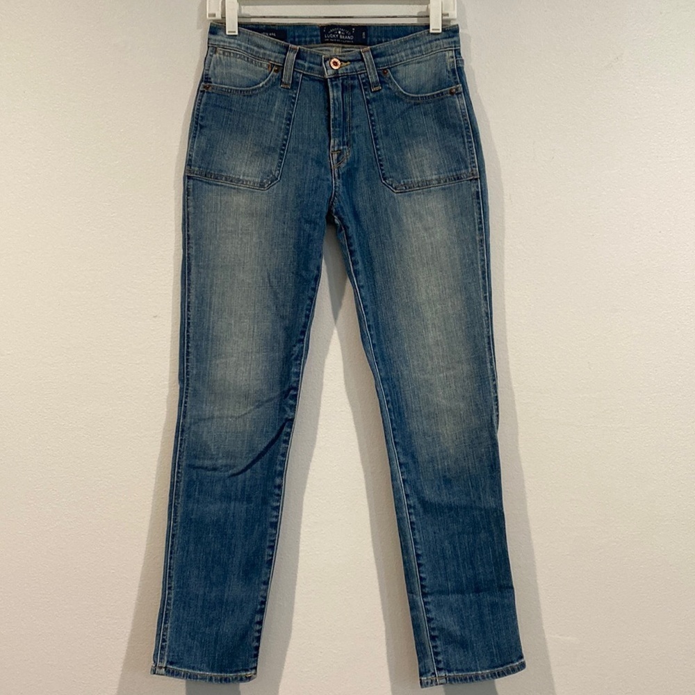 Lucky Brand Charlotte Rail Medium Wash Straight Leg Denim Jeans - Size 2/26